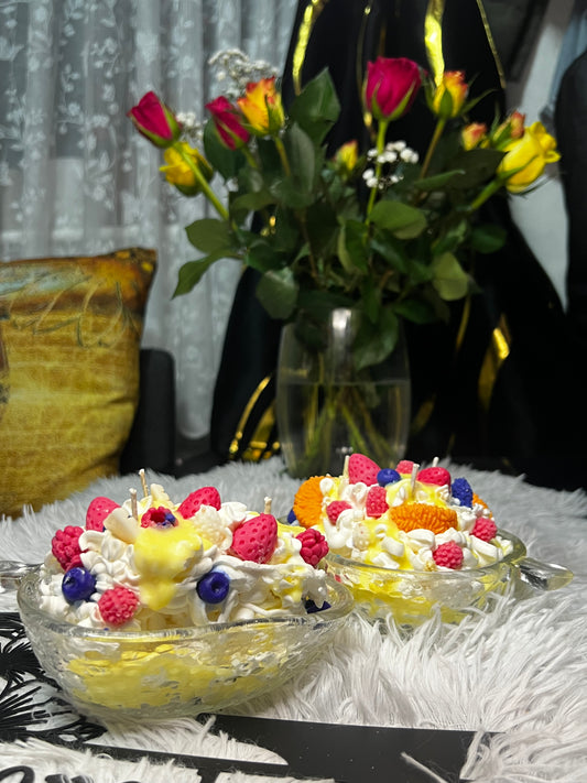 Strawberry glass tray