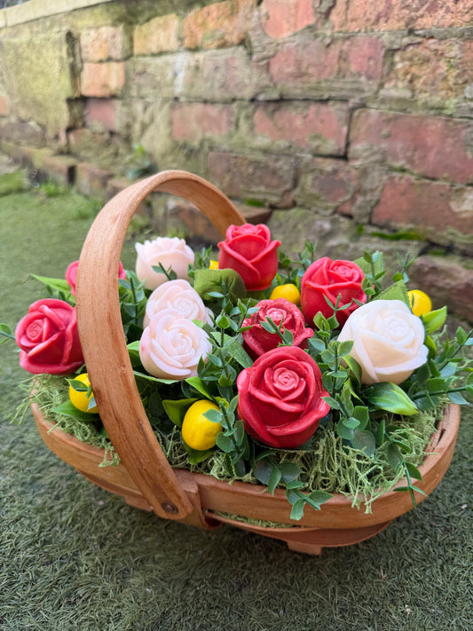 Antique Rose basket