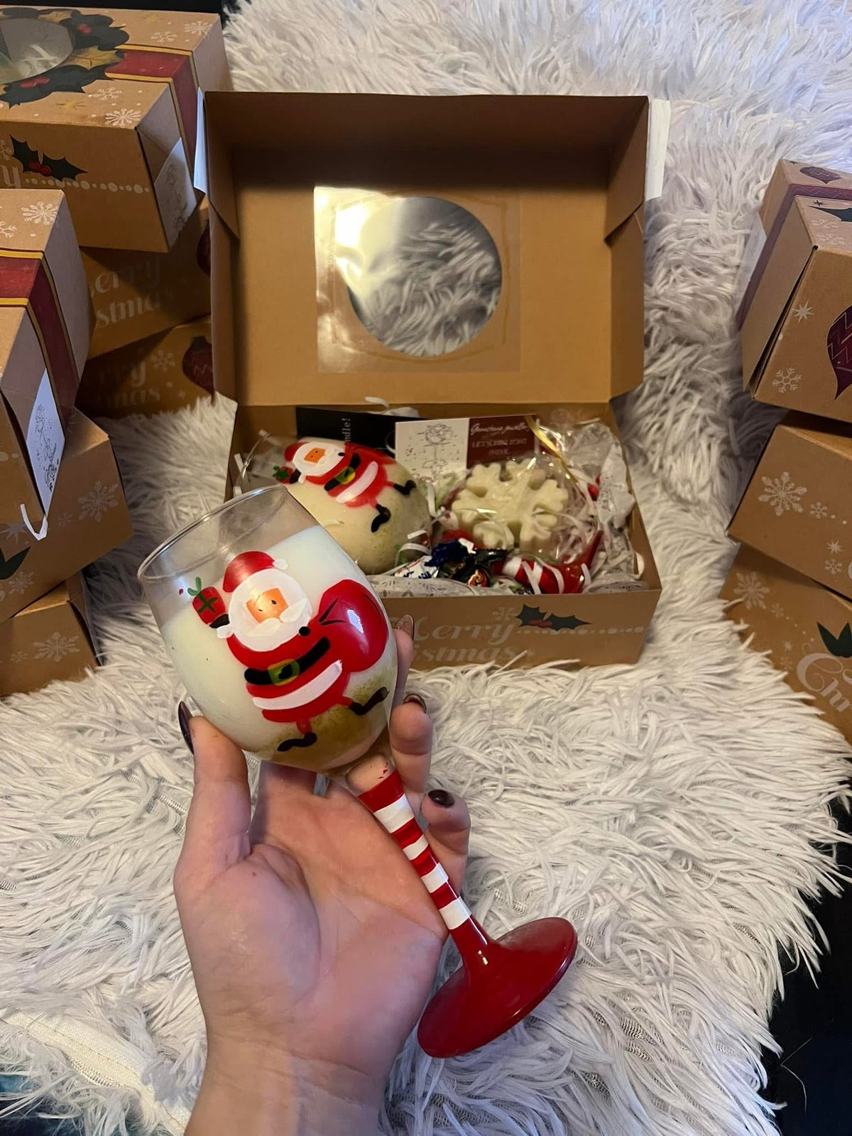 Christmas candle gift box