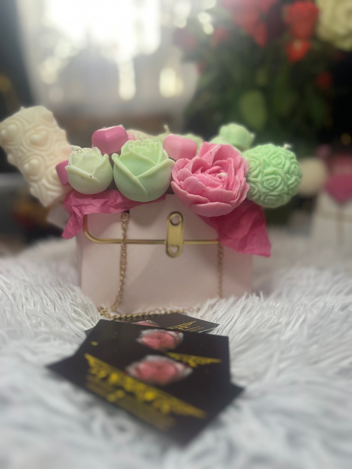 Rose bouquet <White&Pink&Mint>