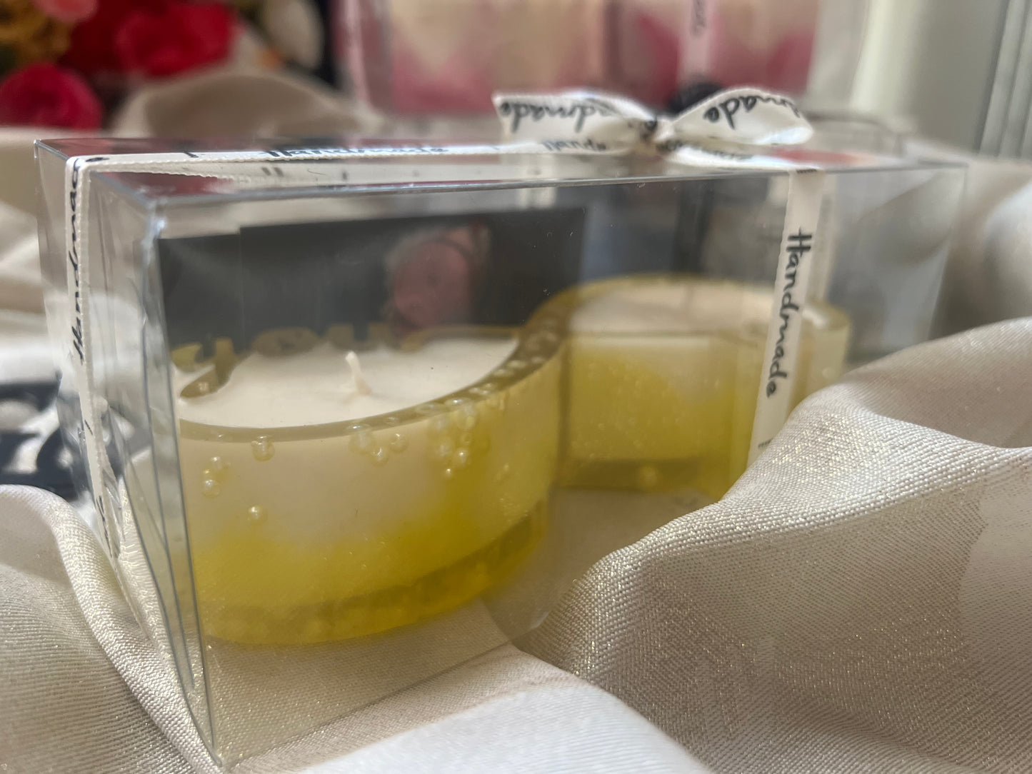 Epoxy candle tray "You&me" / Sweet scent