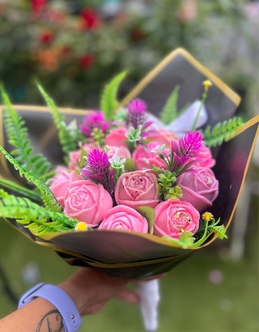 Rose candle bouquet