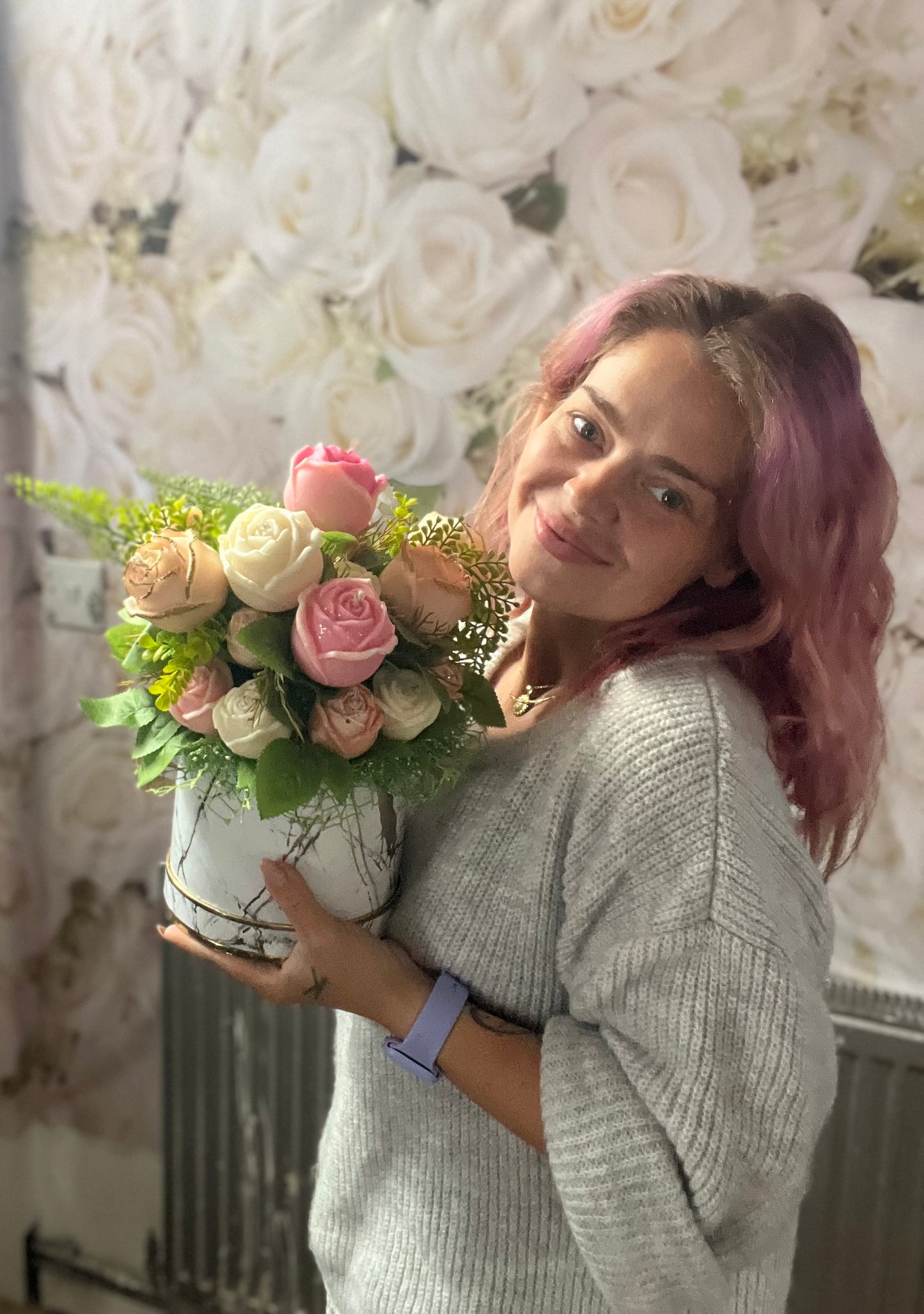 Large Roses bouquet in box
