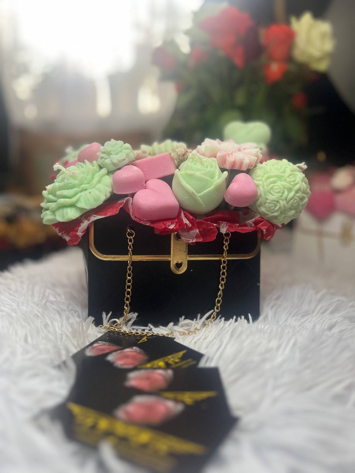 Rose bouquet <Pink&Mint>