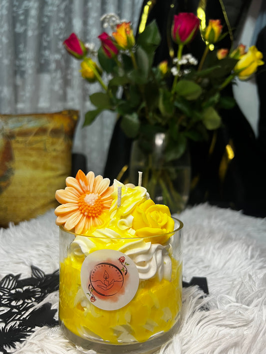 Candle in glass jar