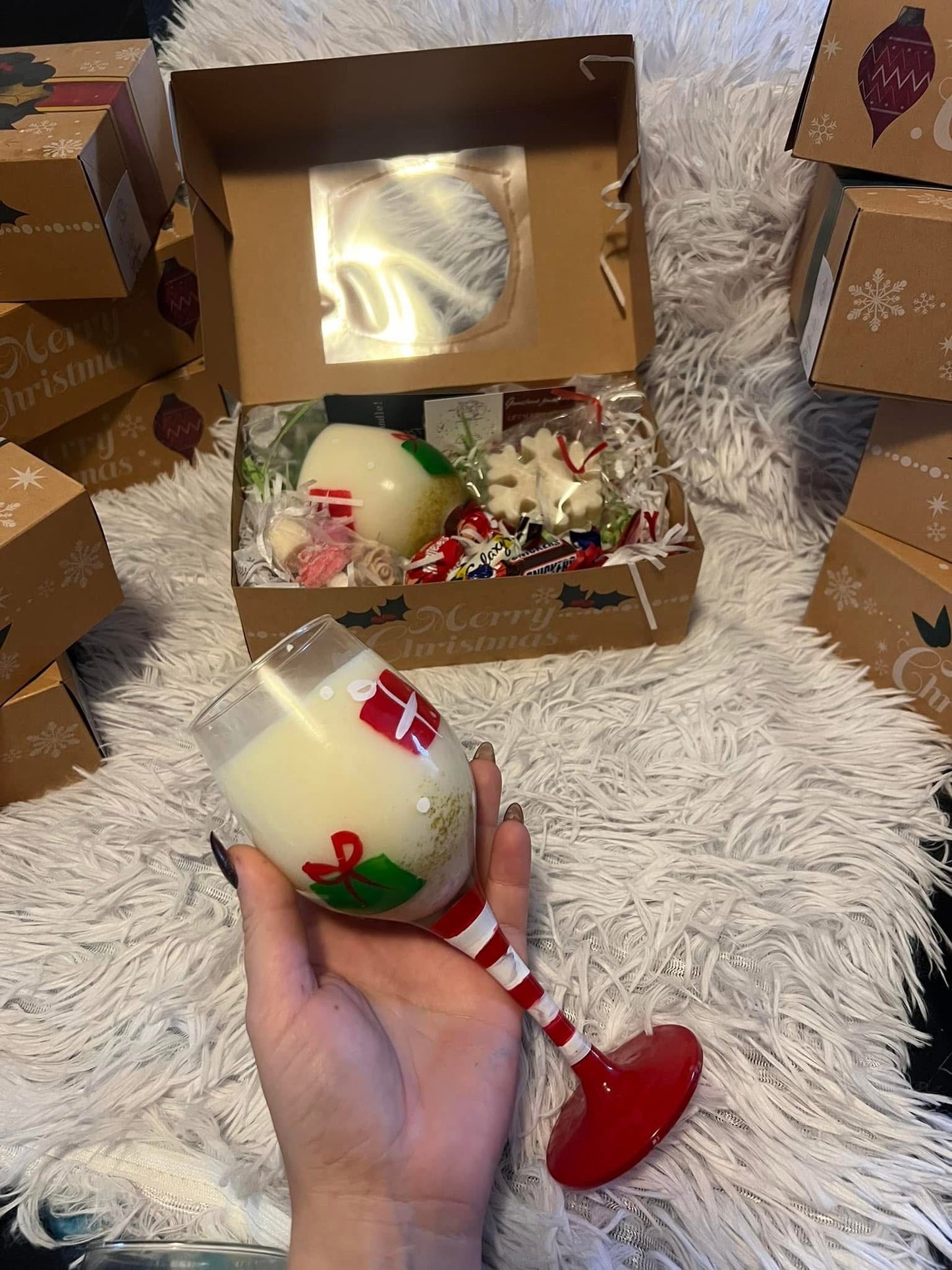 Christmas candle gift box