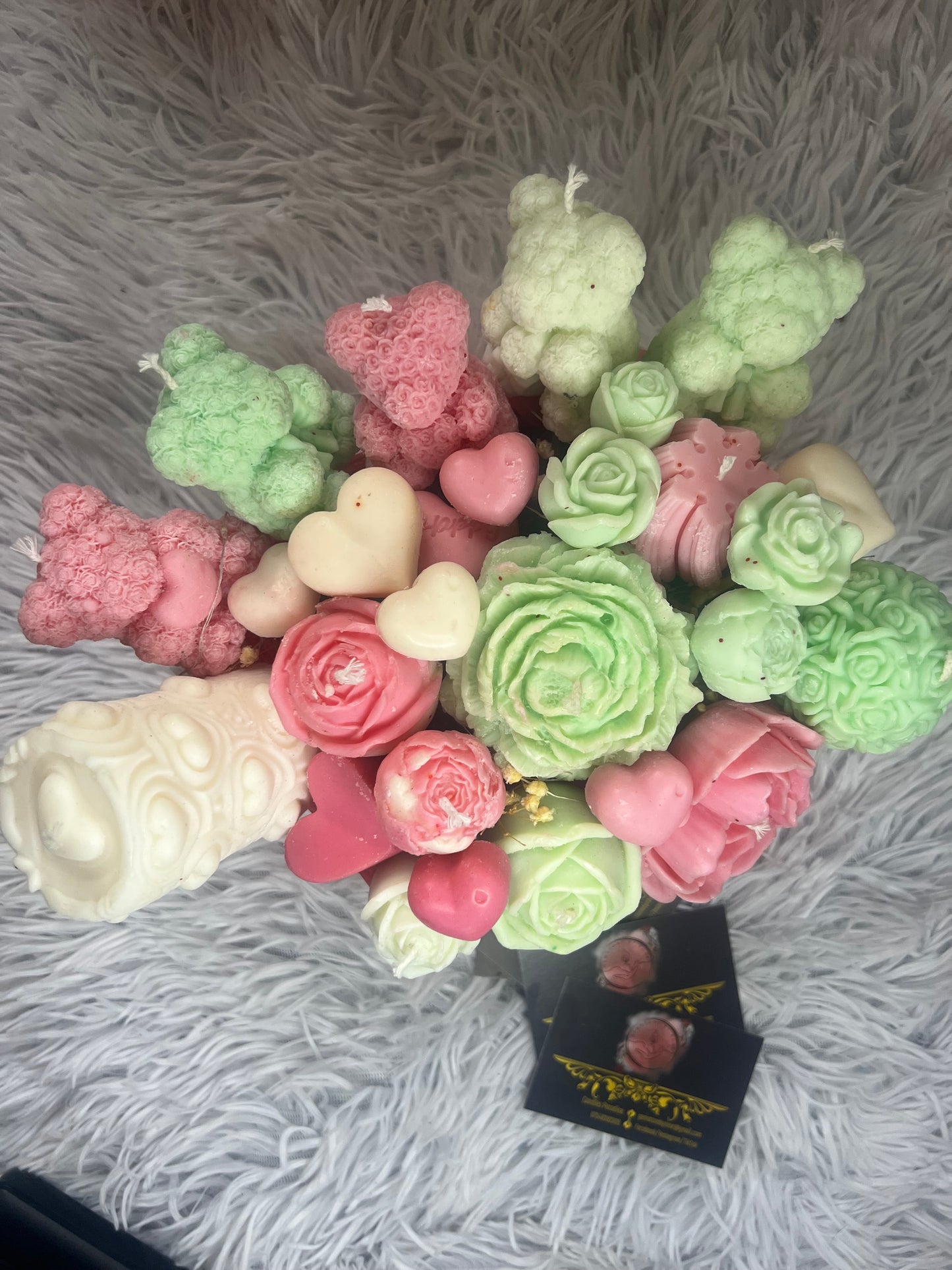 Rose bouquet <White&Pink&Mint>