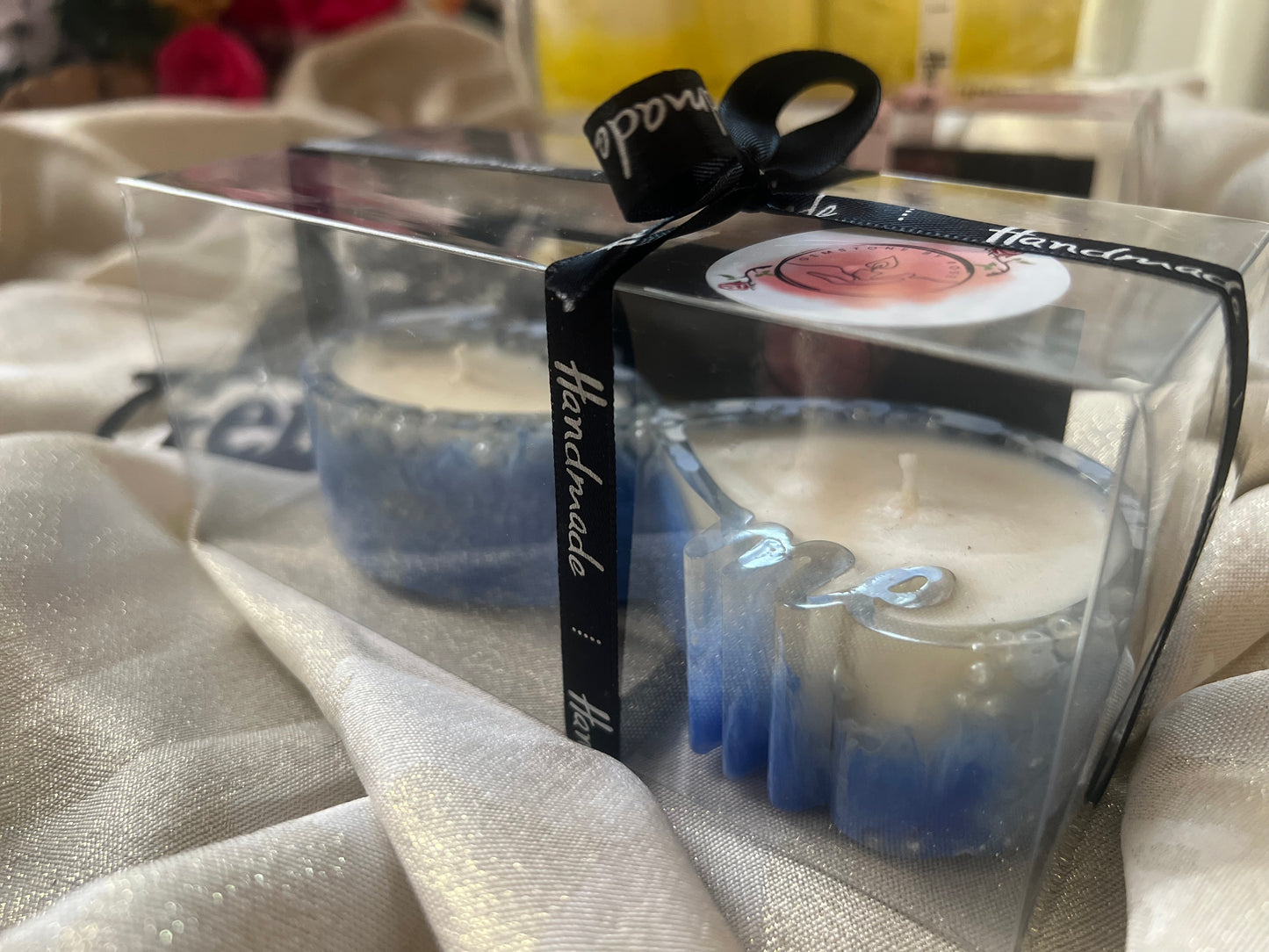 Epoxy candle tray "You&me" / Sweet scent