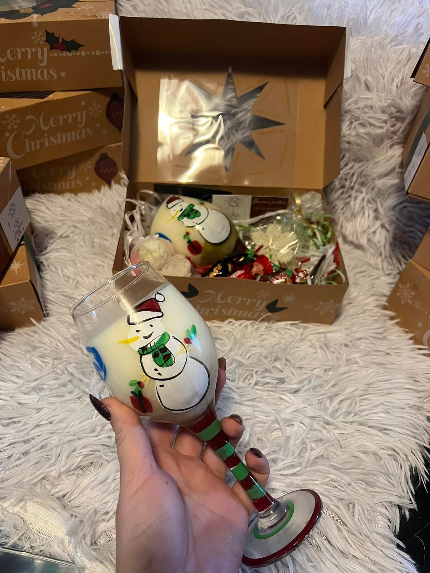 Christmas candle gift box